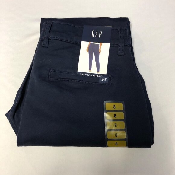 GAP WOMEN NAVY LADIES STRETCH SKINNY PANT SIZE 8 NEW WITH TAG - Picture 12 of 12